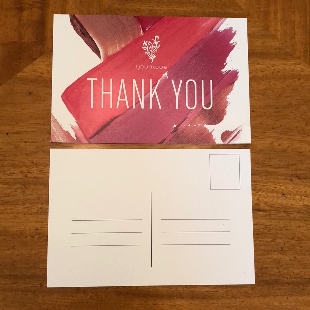 35 YOUNIQUE “THANK YOU” POSTCARDS